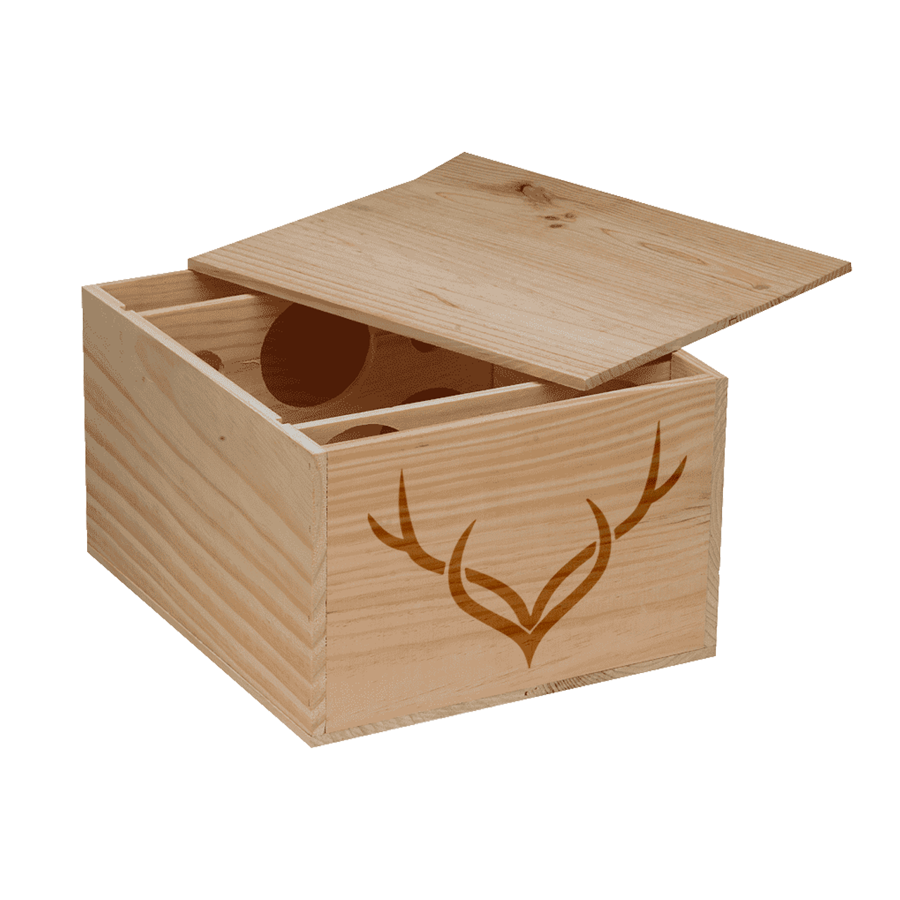 Empty photo of a wine crate with Elk Haven logo